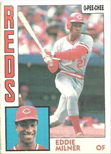 1984 O-Pee-Chee Baseball Cards 034      Eddie Milner